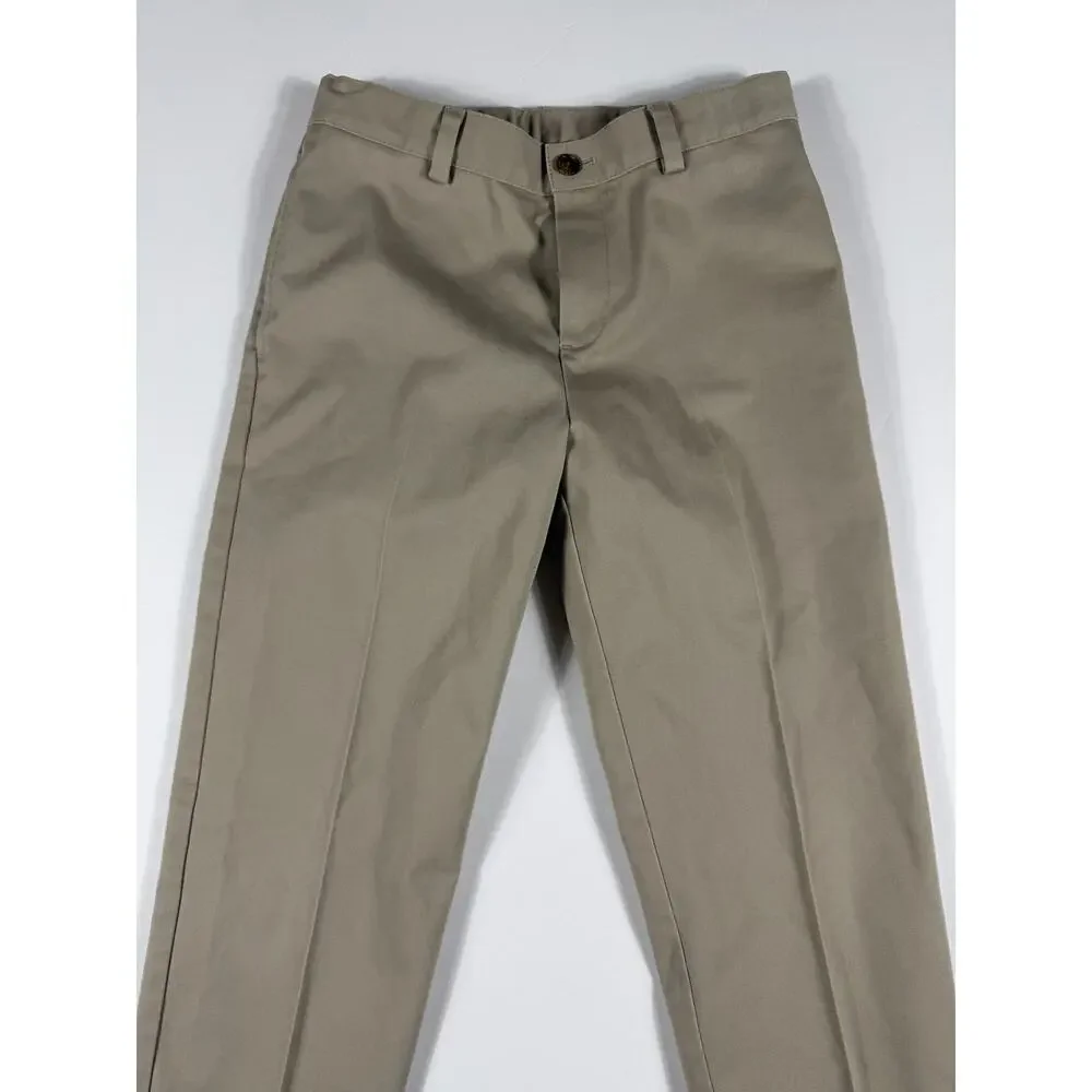 Brooks Brothers Cotton Twill Golden Fleece Line Boys Khaki Dress Pants Size 10